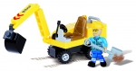 Bloco Montar Tipo Lego Mini Escavadeira E Boneco 50 Pçs Cobi