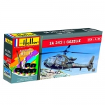 Kit Heller Helicóptero SA 342 Gazzele com cola, tinta e pincel - 1/50 - NOVIDADE!