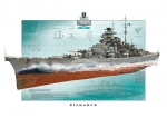 Kit Italeri World of Warships - navio de guerra alemão Bismarck - 1/700