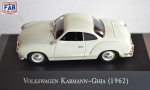 Miniatura VW karmann Ghia 1962 1/43 Carros Inesquecíveis