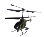 Bravo III RC 4 canais - Mini-helicóptero elétrico coaxial - Militar verde camuflagem