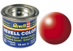 Tinta Revell para plastimodelismo - Esmalte sintético - Vermelho brilhante seda - 14ml
