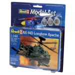 Kit Revell Model Set Ah-64d Longbow Apache 1/144 - 64046